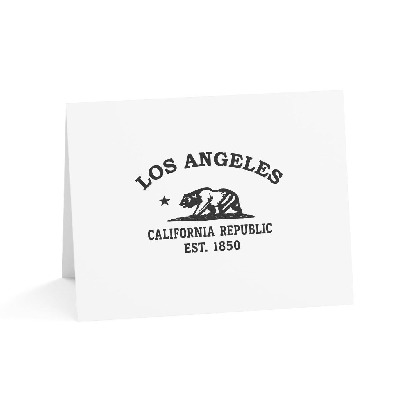 Los Angeles California Vintage Retro Thank You Card Set - Black Logo