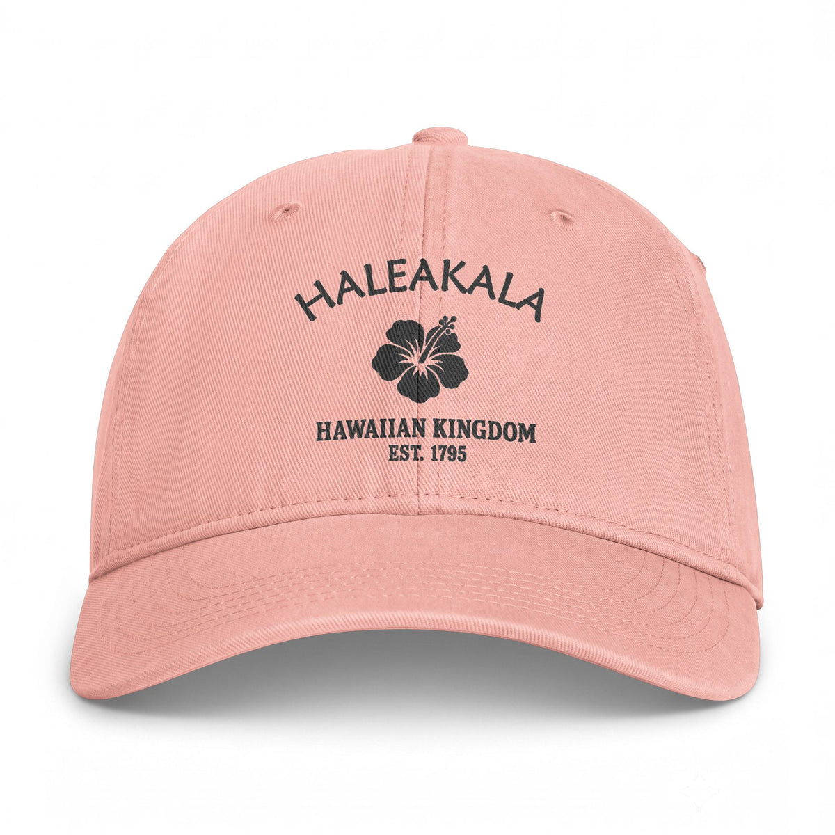 Haleakala Hawaii Distressed Cotton Cap - Charcoal Print Logo