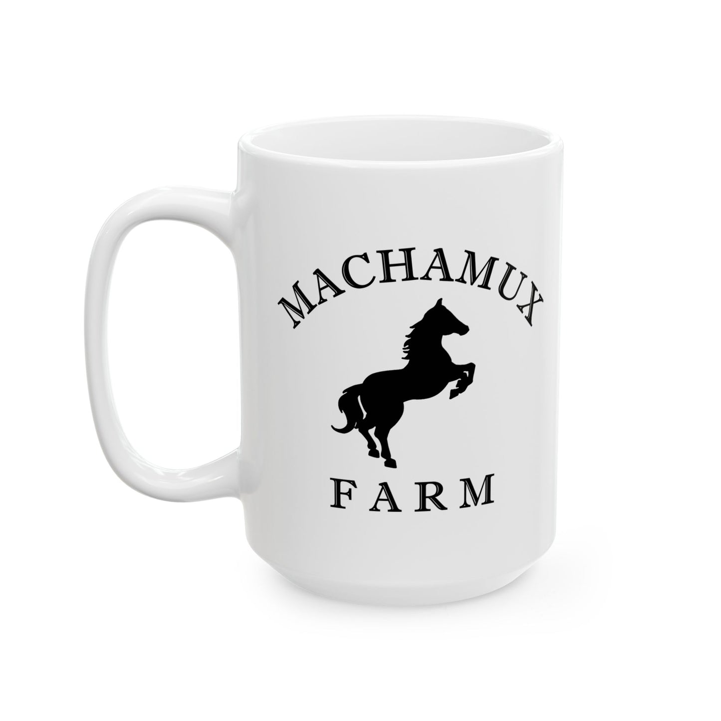 Machamux Farm Vintage Retro Ceramic Mug - Black Logo