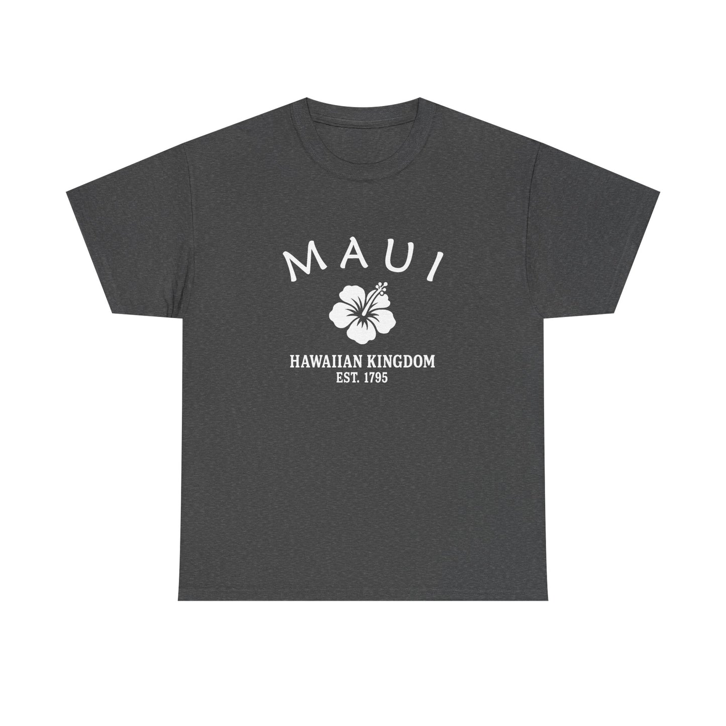 Maui Hawaii Vintage Retro Unisex Heavy Cotton Tee - White Logo