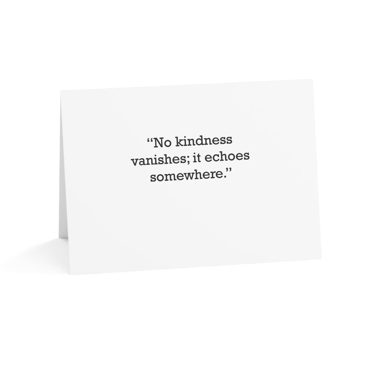 Quote 33 No Kindness Vanishes Vintage Retro Thank You Card Set - Black Logo