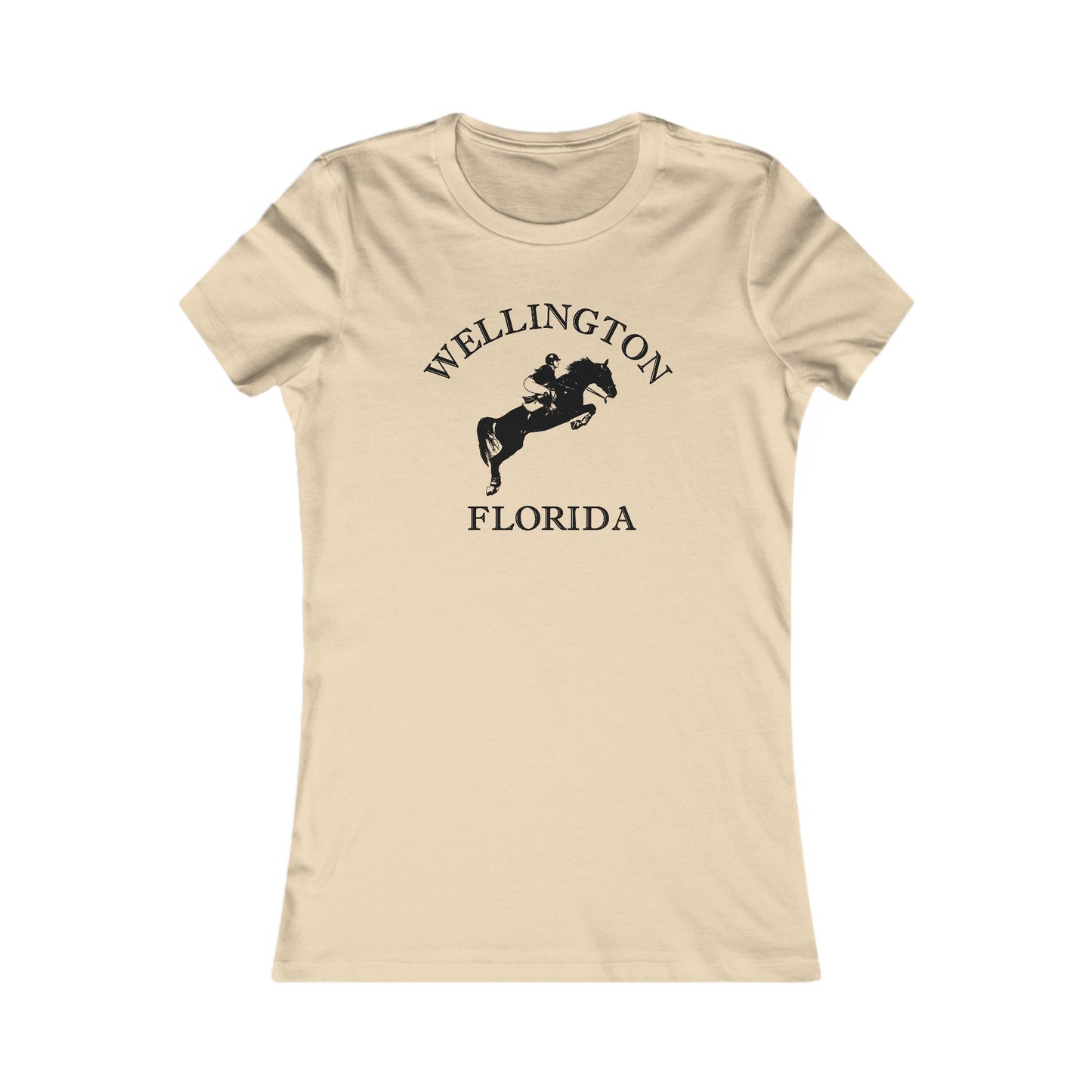 Wellington Florida Vintage Retro Ringspun Cotton Fitted Womens Equestrian Tee