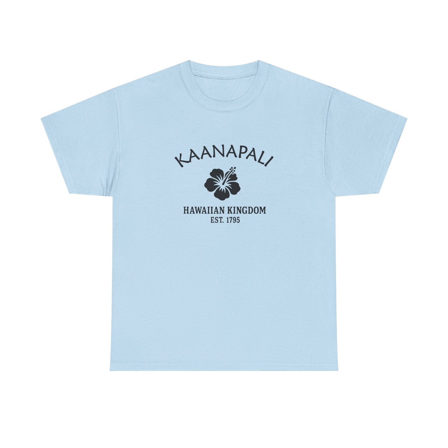 Kaanapali Hawaii Vintage Retro Unisex Heavy Cotton Tee - Black Logo