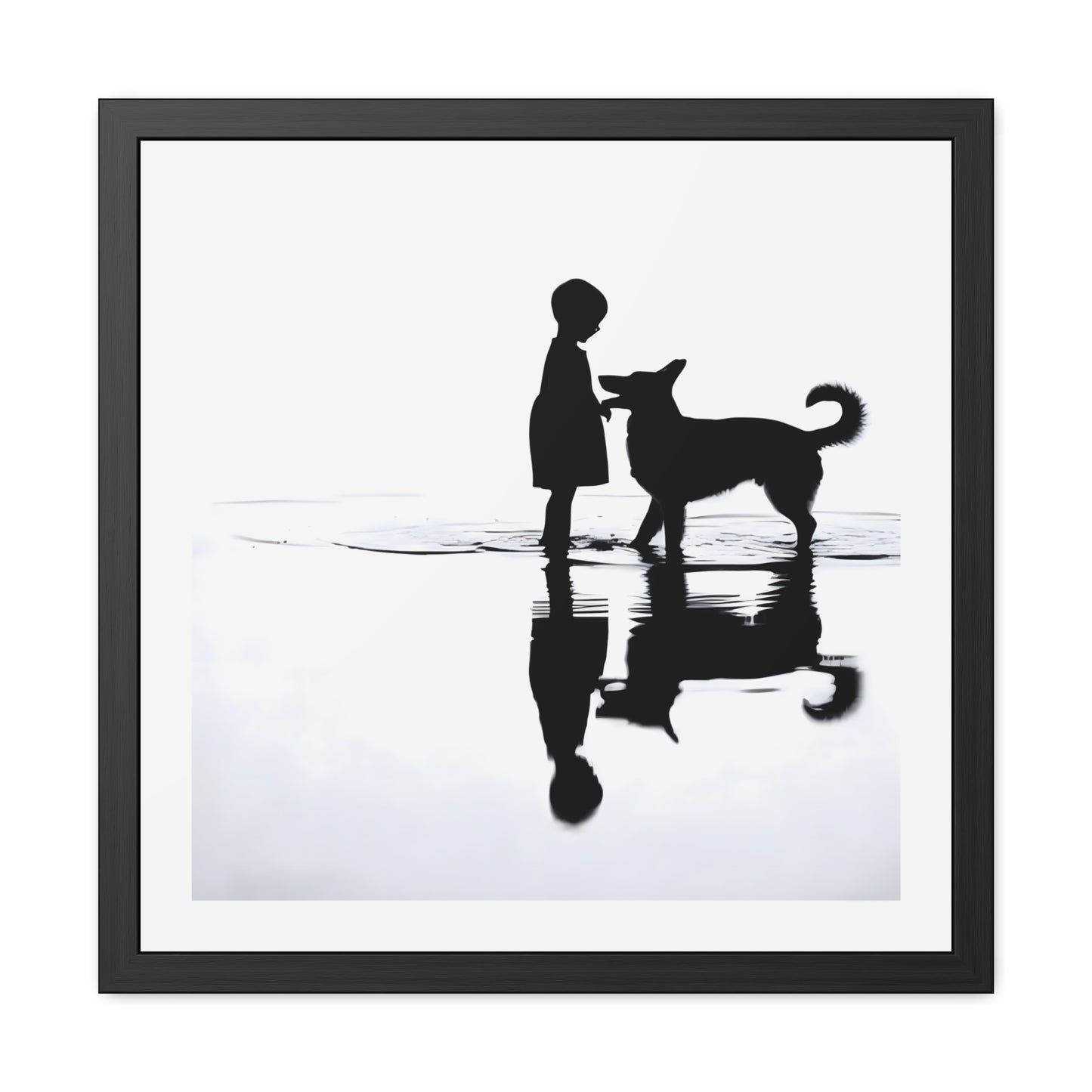 Boy and Hound - Tide & Light Series Framed Poster