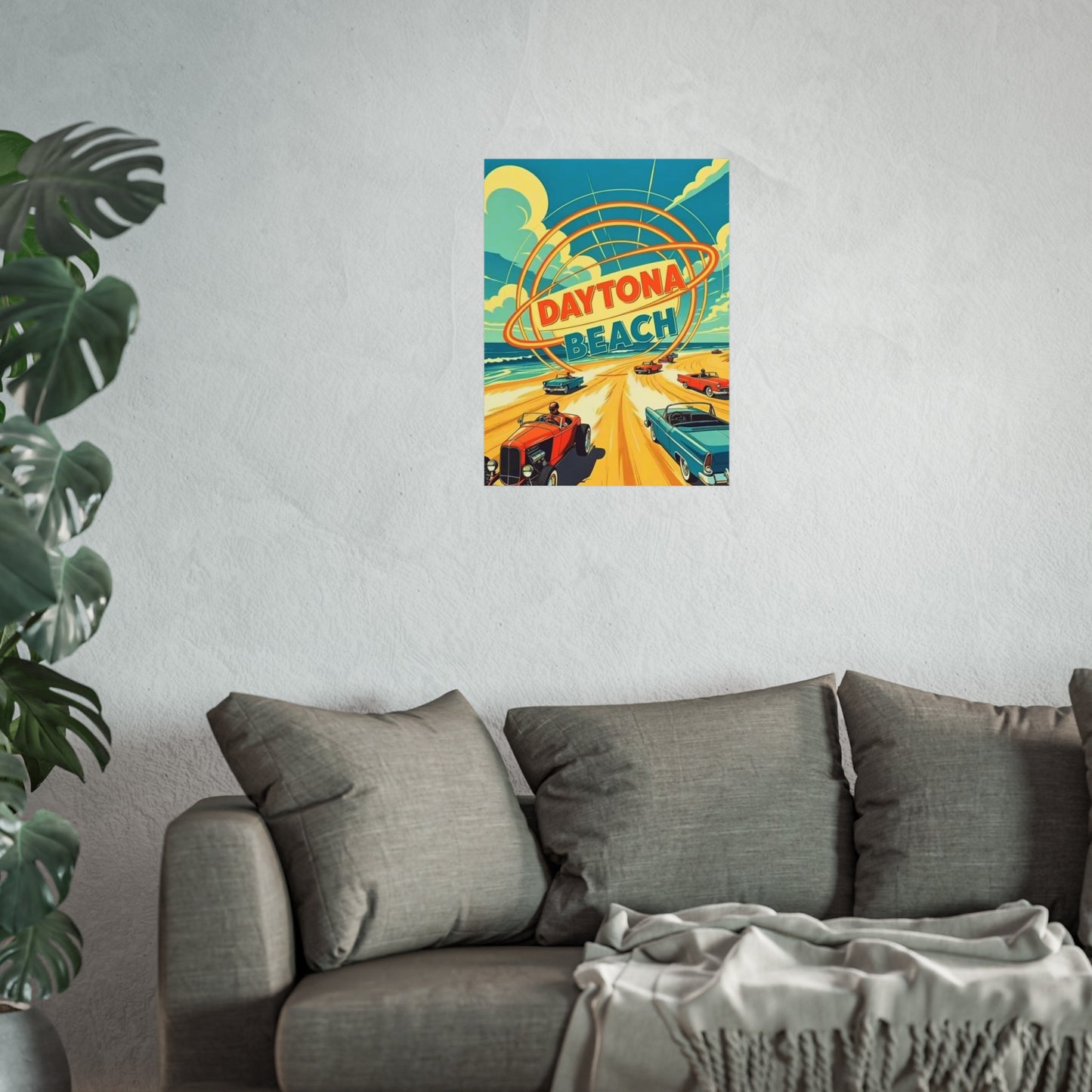 Daytona Beach Florida Vintage Retro Giclée Print Art Series Poster
