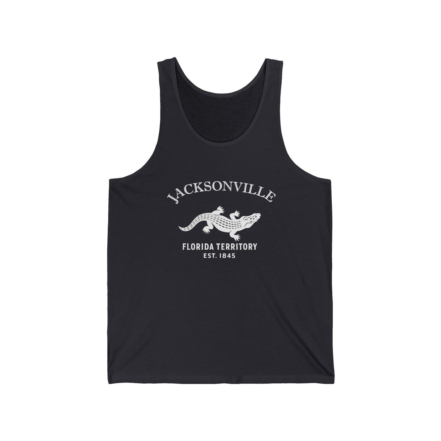Jacksonville Florida Vintage Retro Unisex Cotton Jersey Tank Top - White Logo