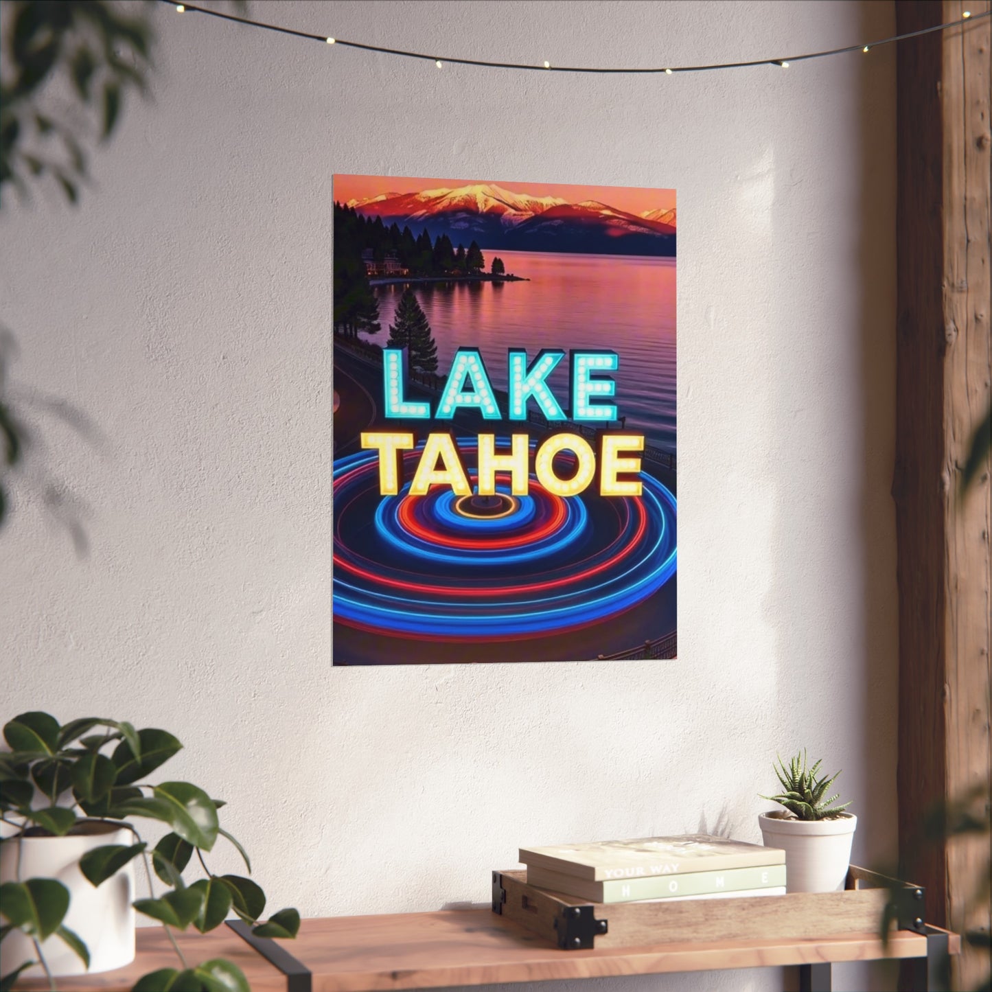 Lake Tahoe California Vintage Retro Giclée Print Art Series Poster