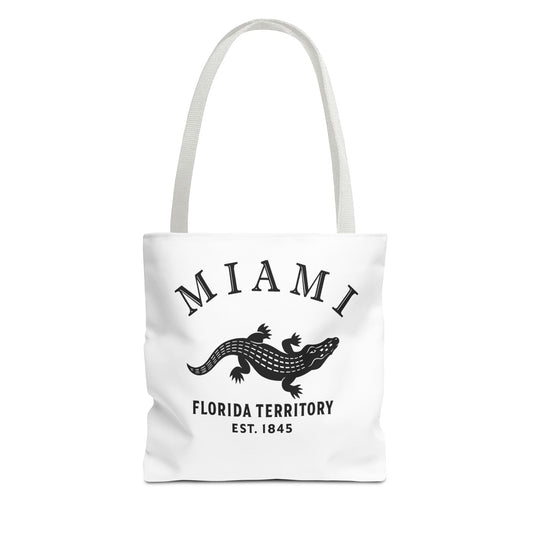 Miami Florida Vintage Retro Logo Tote - Black Logo