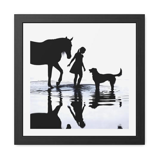 Shoreline Conversation - Tide & Light Series Framed Poster