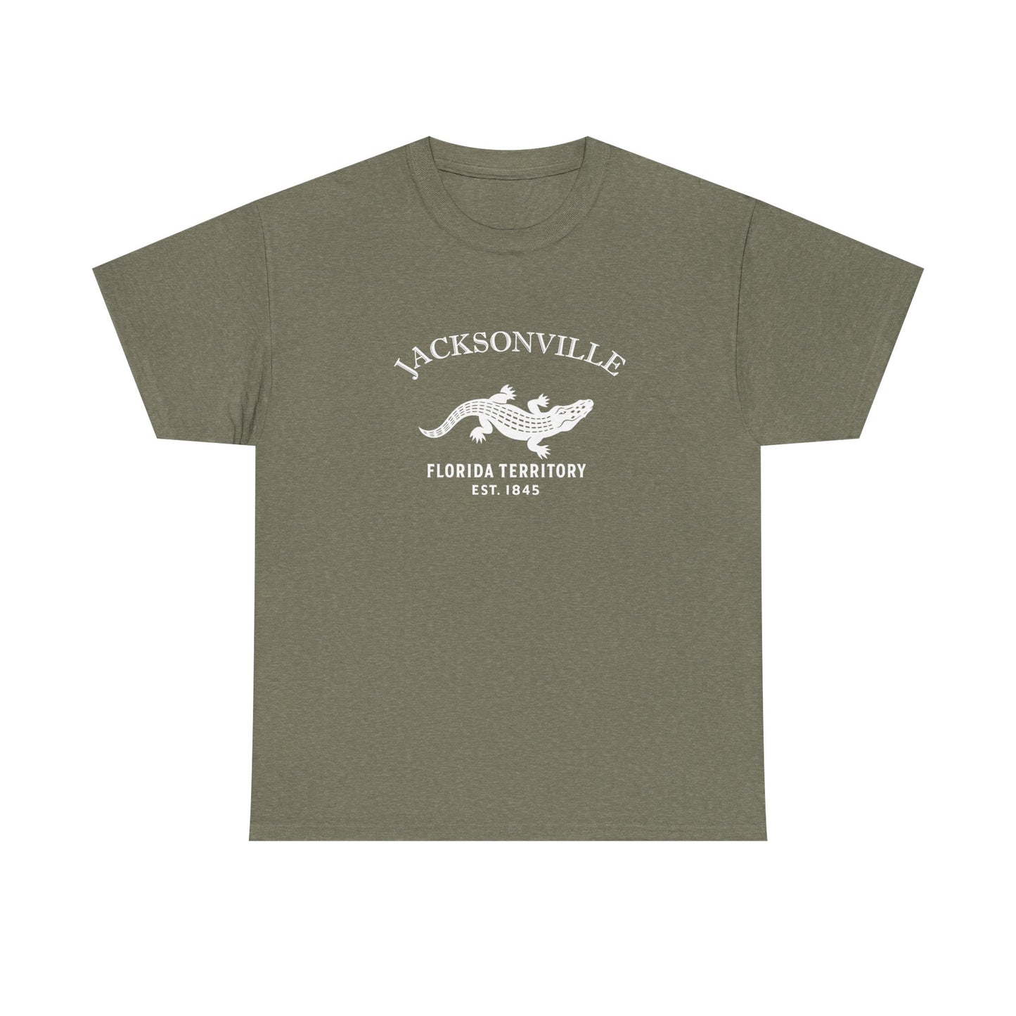 Jacksonville Florida Vintage Retro Unisex Heavy Cotton Tee - White Logo