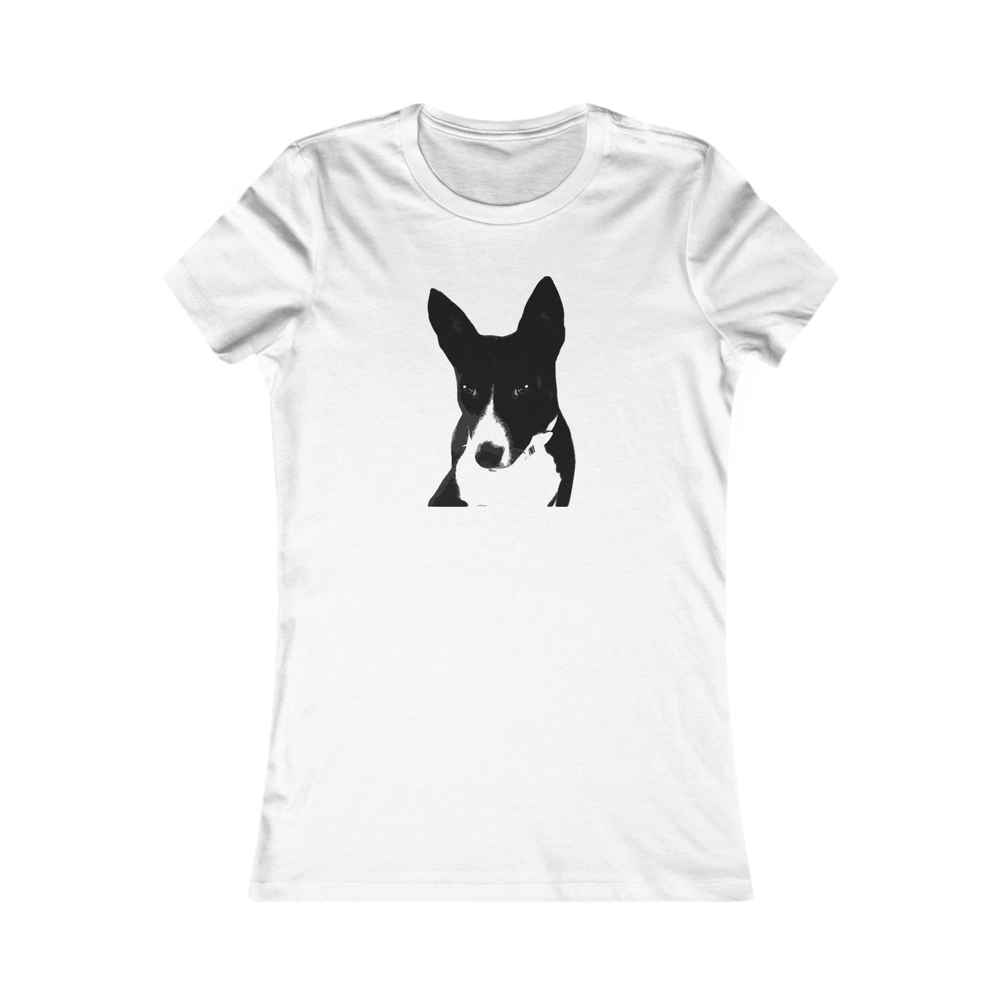 A Life Well Lived Basenji Retro Ringspun Cotton Fitted Vintage Retro Womens Tee - Black Logo