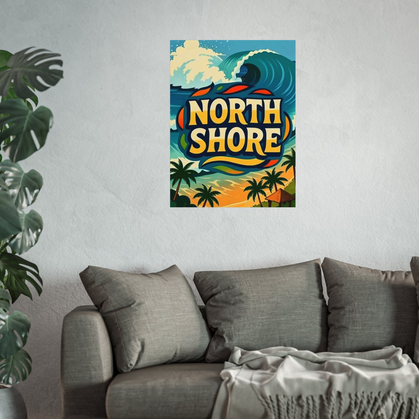 North Shore Hawaii Vintage Retro Giclée Print Art Series Poster