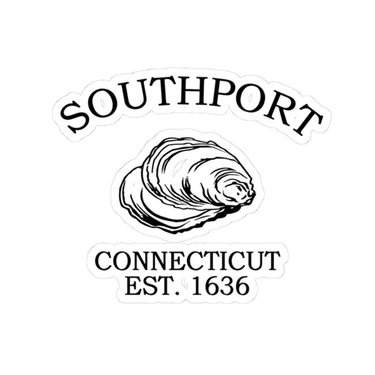 Southport Connecticut Vintage Retro Vinyl Sticker - Black Logo