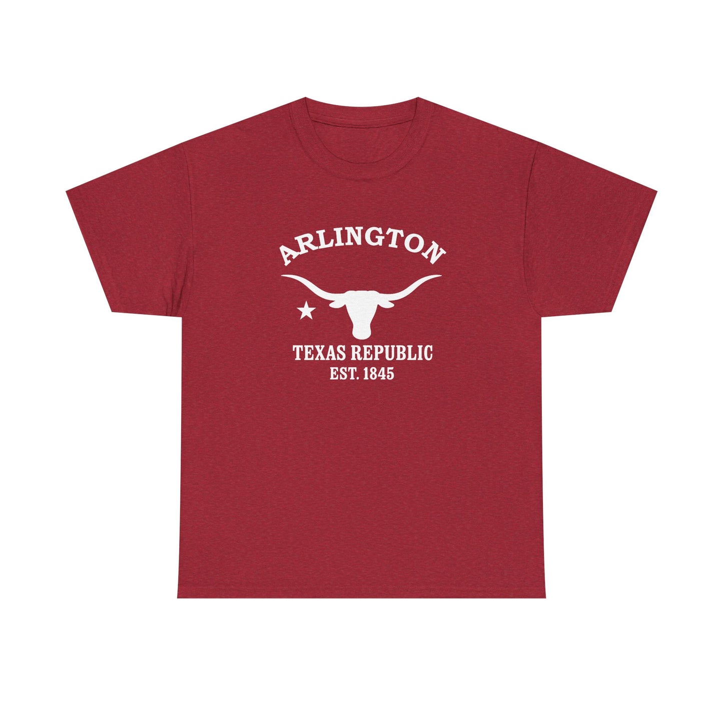 Arlington Texas Vintage Retro Unisex Heavy Cotton Tee - White Logo