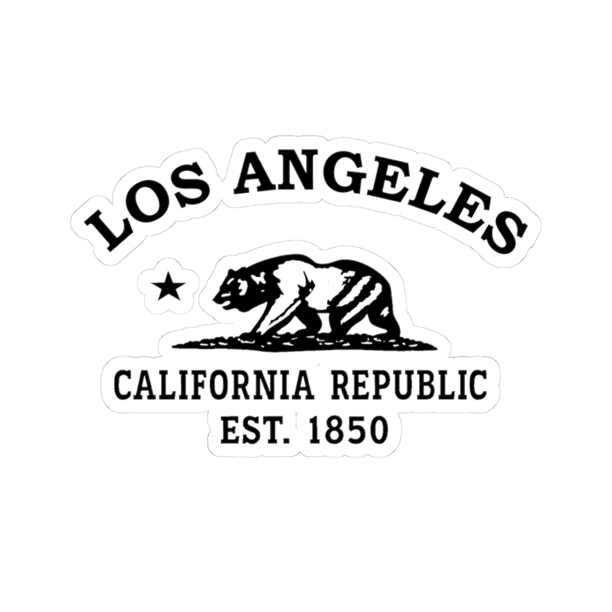 Los Angeles California Vintage Retro Vinyl Sticker - Black Logo