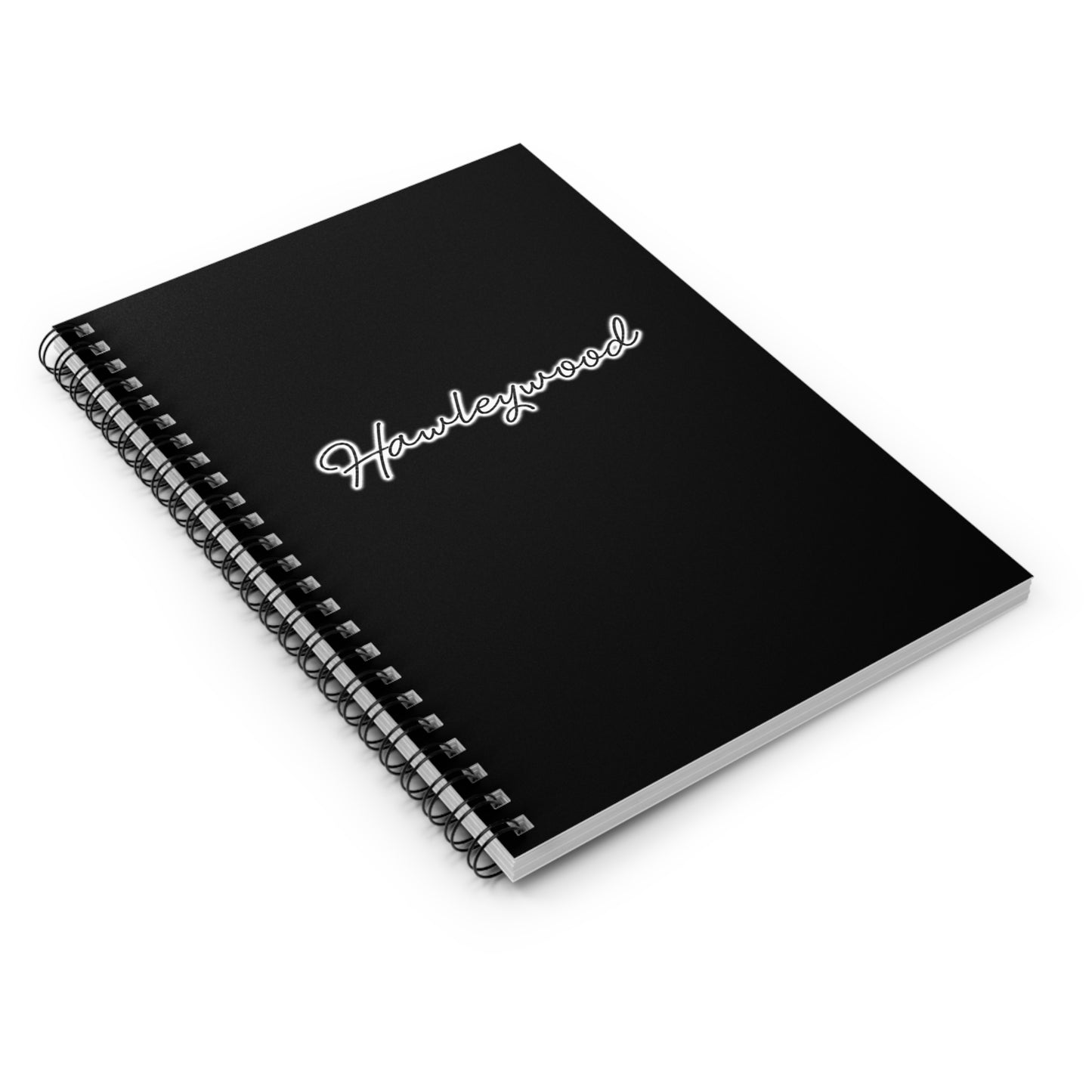 Hawleywood Vintage Retro Spiral Ruled Journal - White Logo