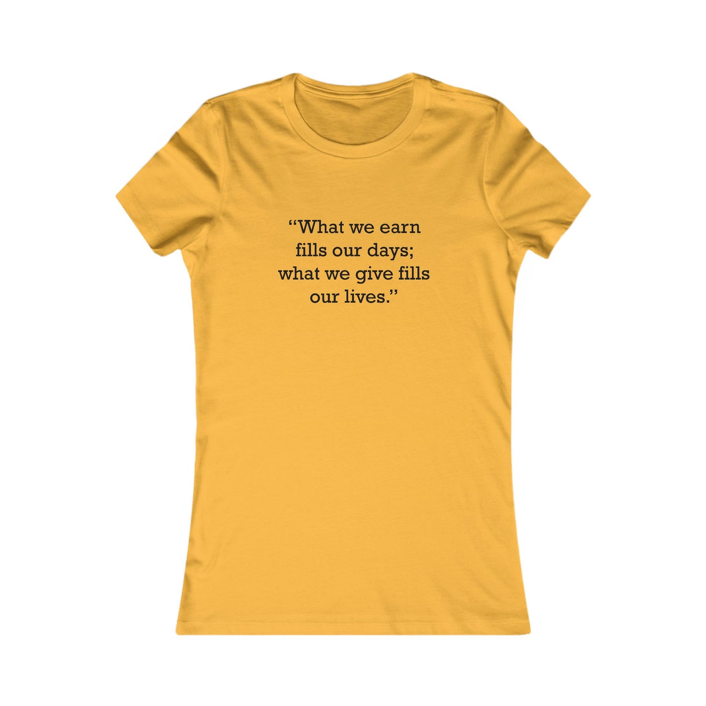 Quote 33 What We Earn Vintage Retro Womens Fitted Ringspun Cotton Tee - Black Logo