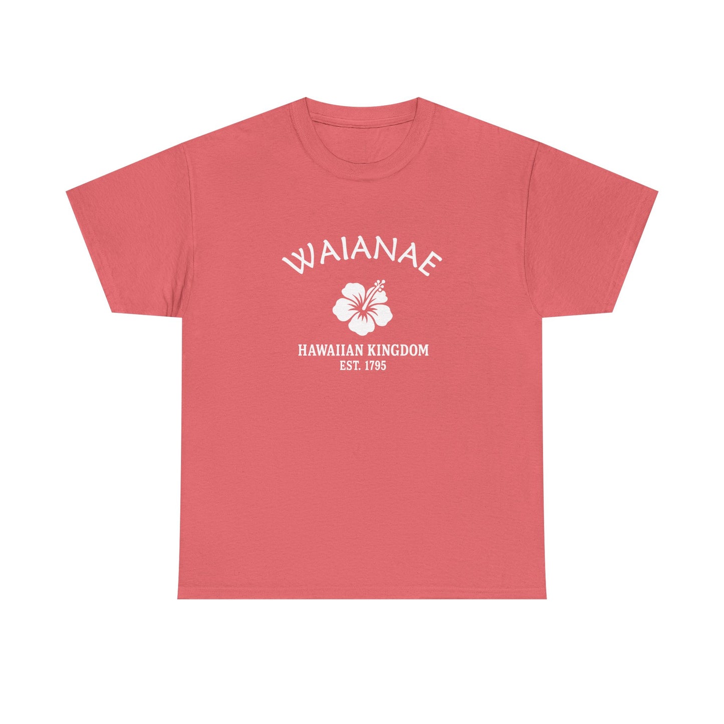 Waianae Hawaii Vintage Retro Unisex Heavy Cotton Tee - White Logo