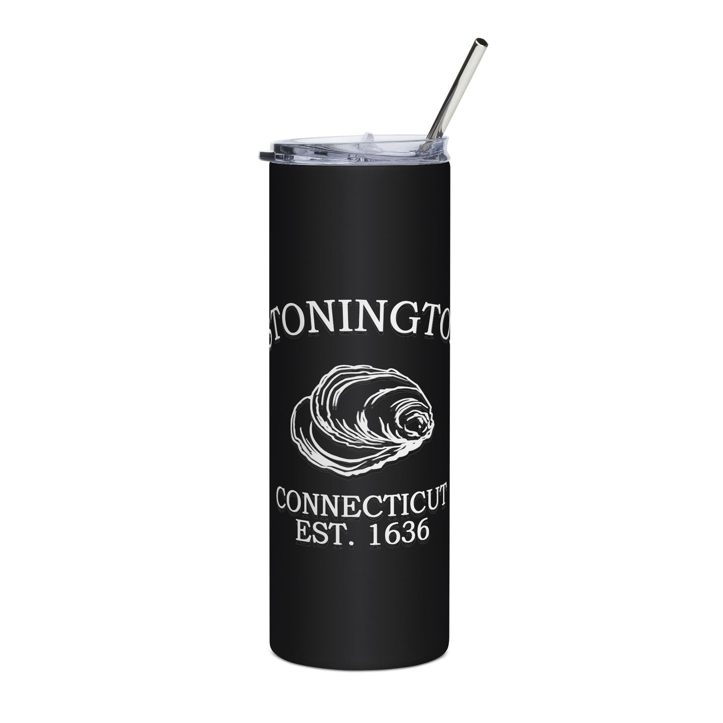 Stonington Connecticut Vintage Retro 20oz Stainless Tumbler - Black Logo