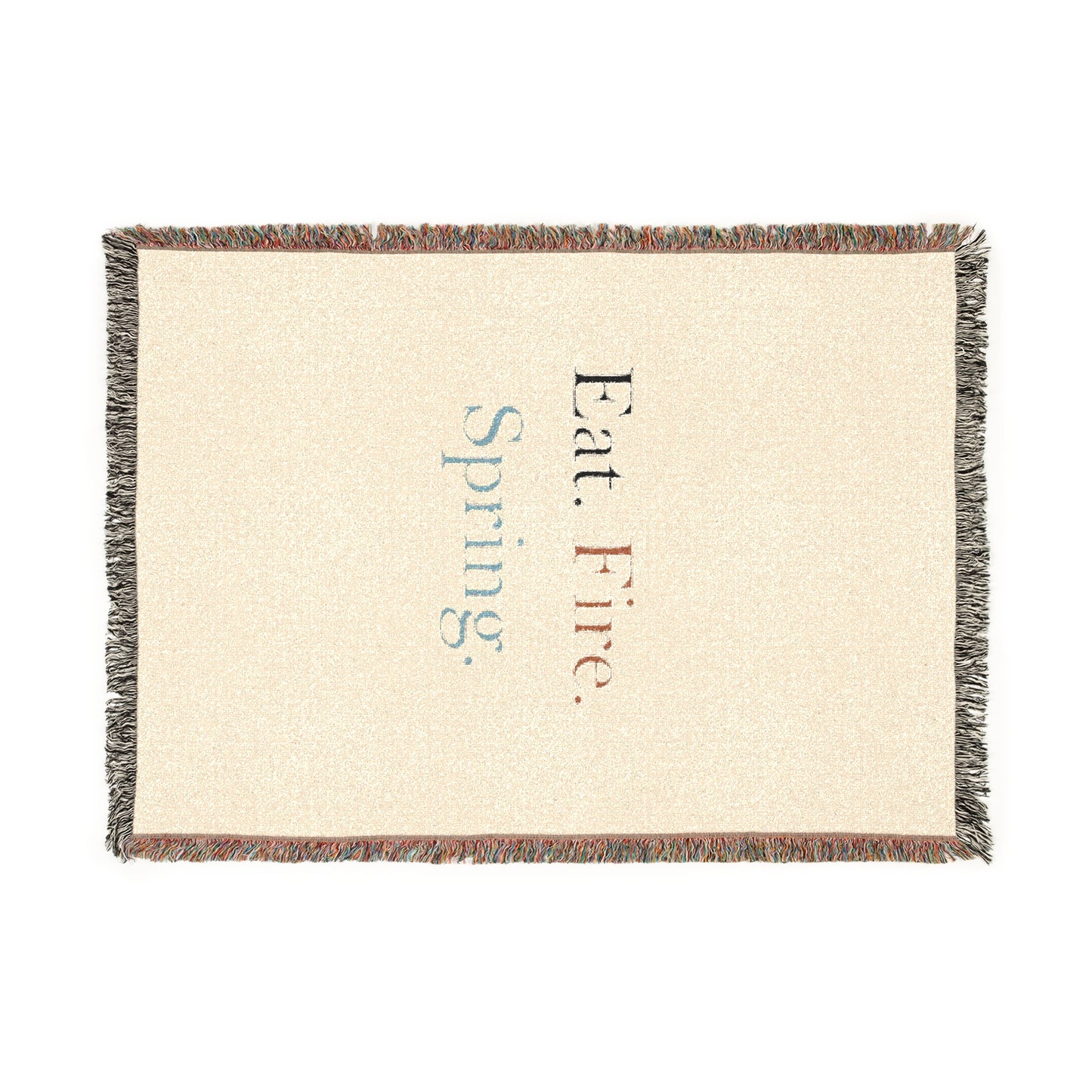 Eat Fire Spring Cotton Woven Blanket - Text Logo