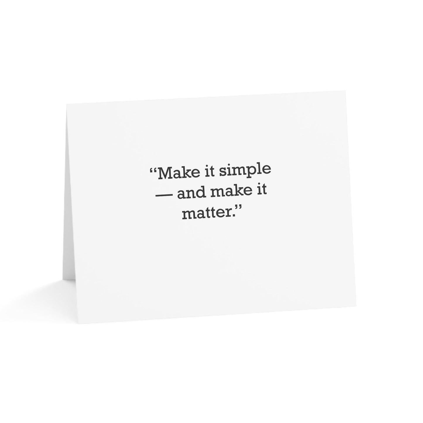 Quote 33 Make It Simple Vintage Retro Thank You Card Set - Black Logo
