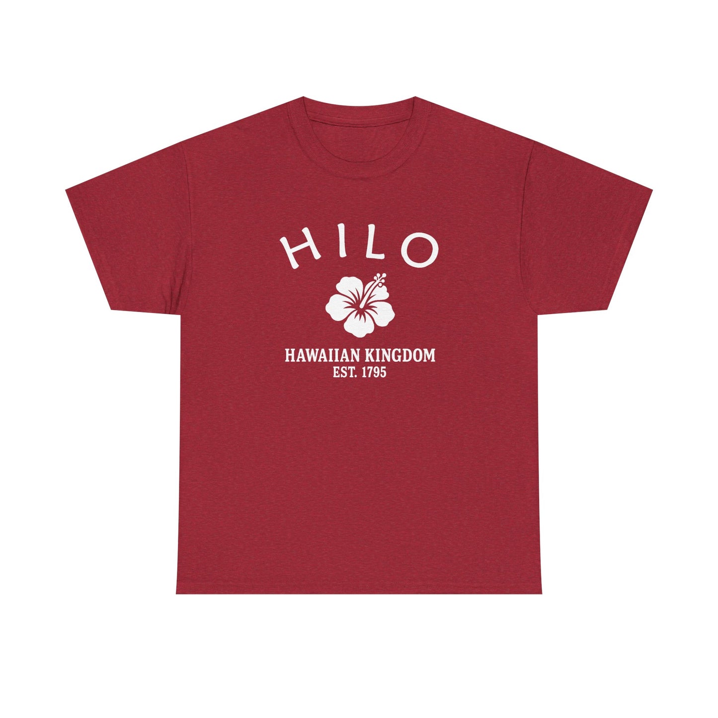 Hilo Hawaii Vintage Retro Unisex Heavy Cotton Tee - White Logo