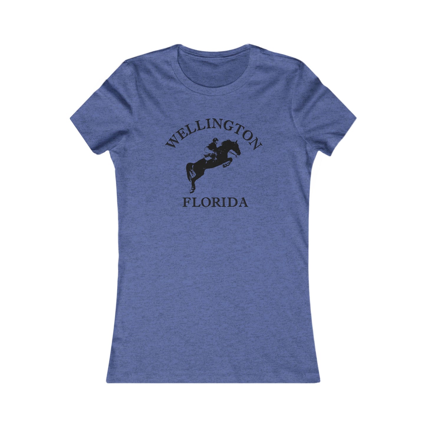 Wellington Florida Vintage Retro Ringspun Cotton Fitted Womens Equestrian Tee