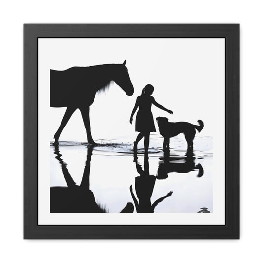 Outstretched Hand - Tide & Light Series Framed Poster