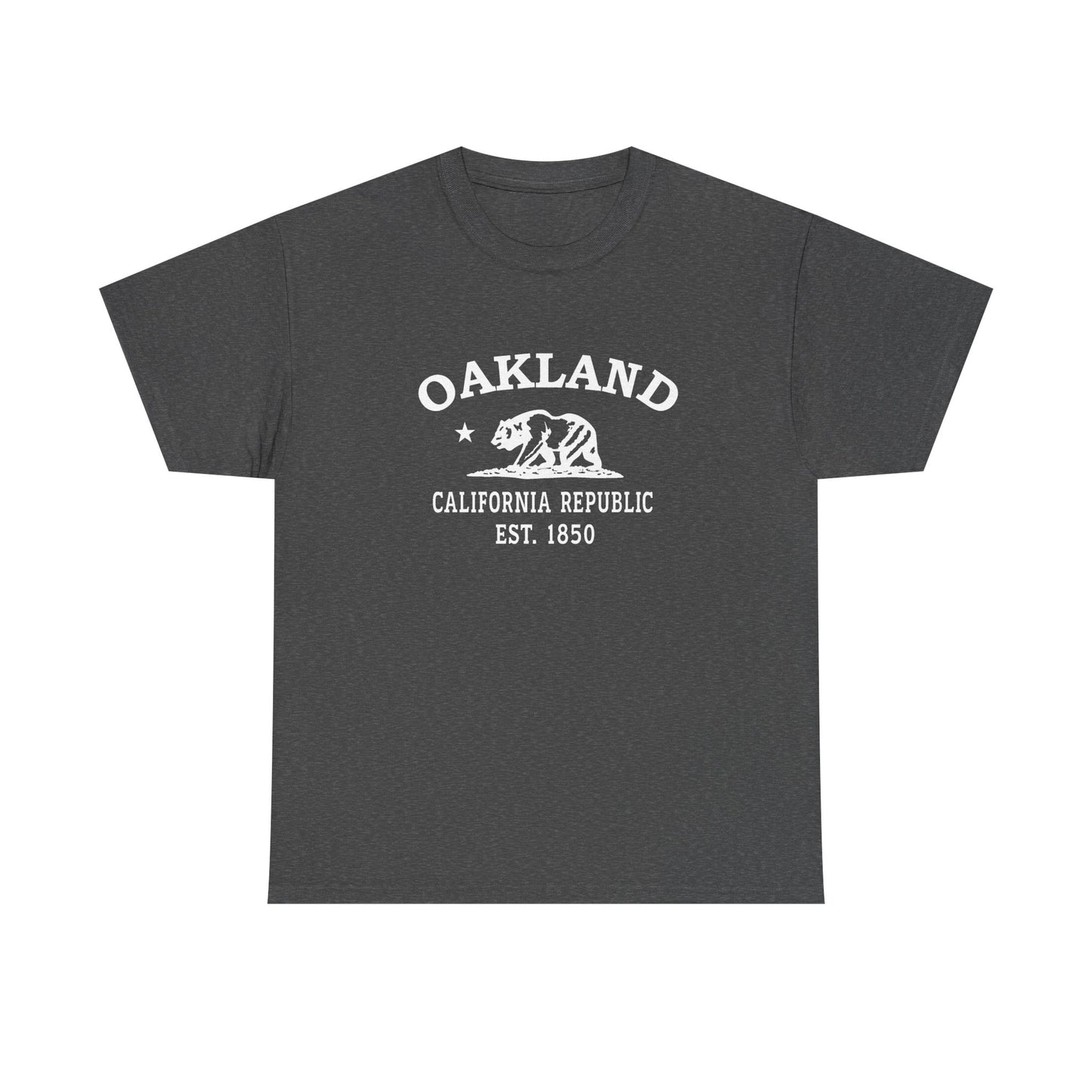 Oakland California Vintage Retro Unisex Heavy Cotton Tee - White Logo