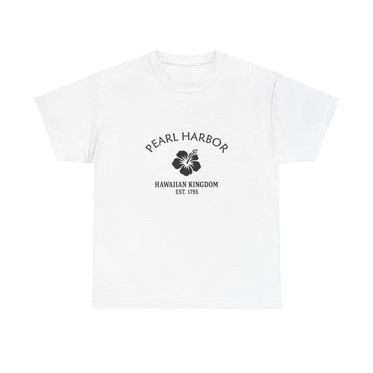 Pearl Harbor Hawaii Vintage Retro Unisex Heavy Cotton Tee - Black Logo