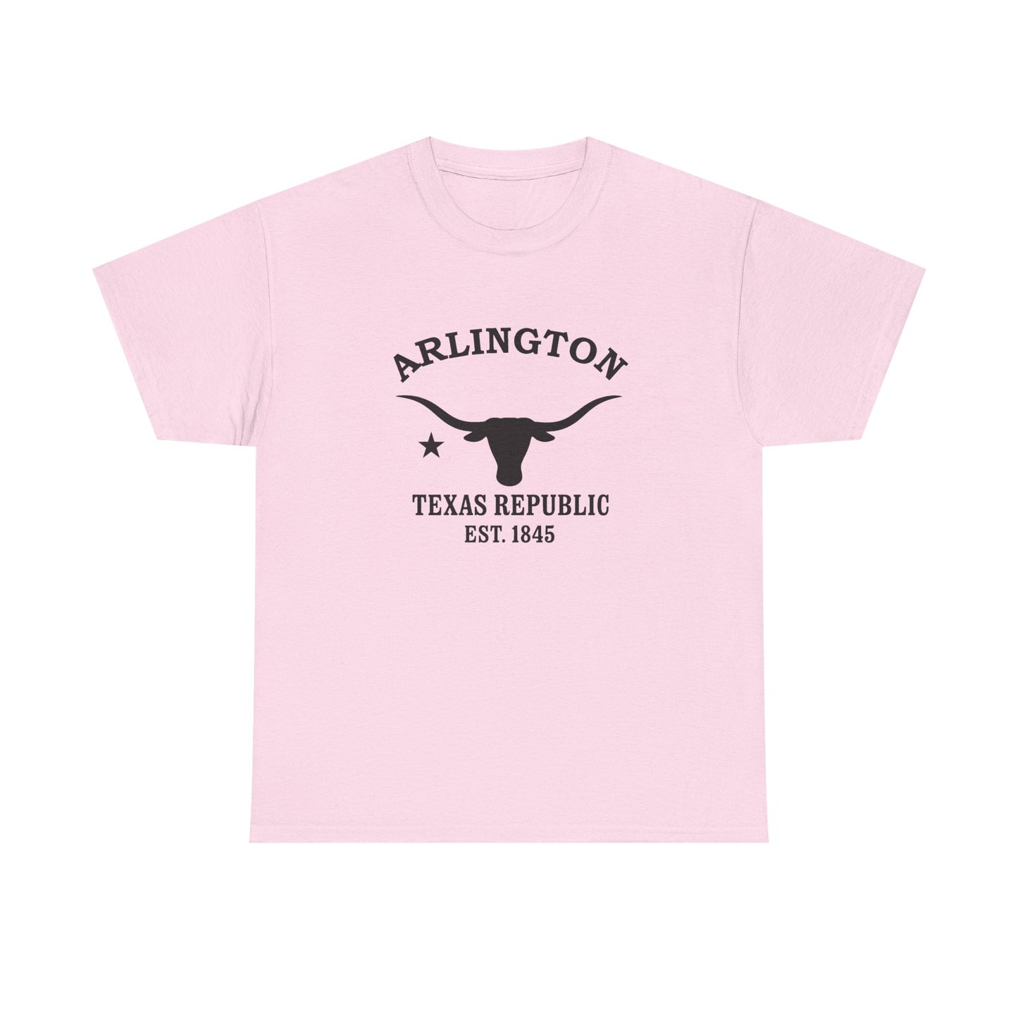 Arlington Texas Vintage Retro Unisex Heavy Cotton Tee - Black Logo