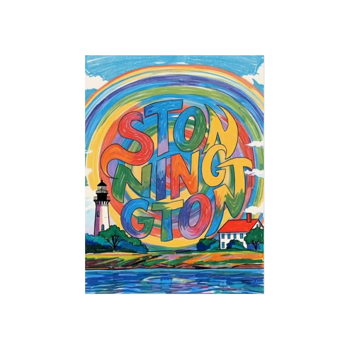 Stonington Connecticut Vintage Retro Giclée Print Art Series Poster