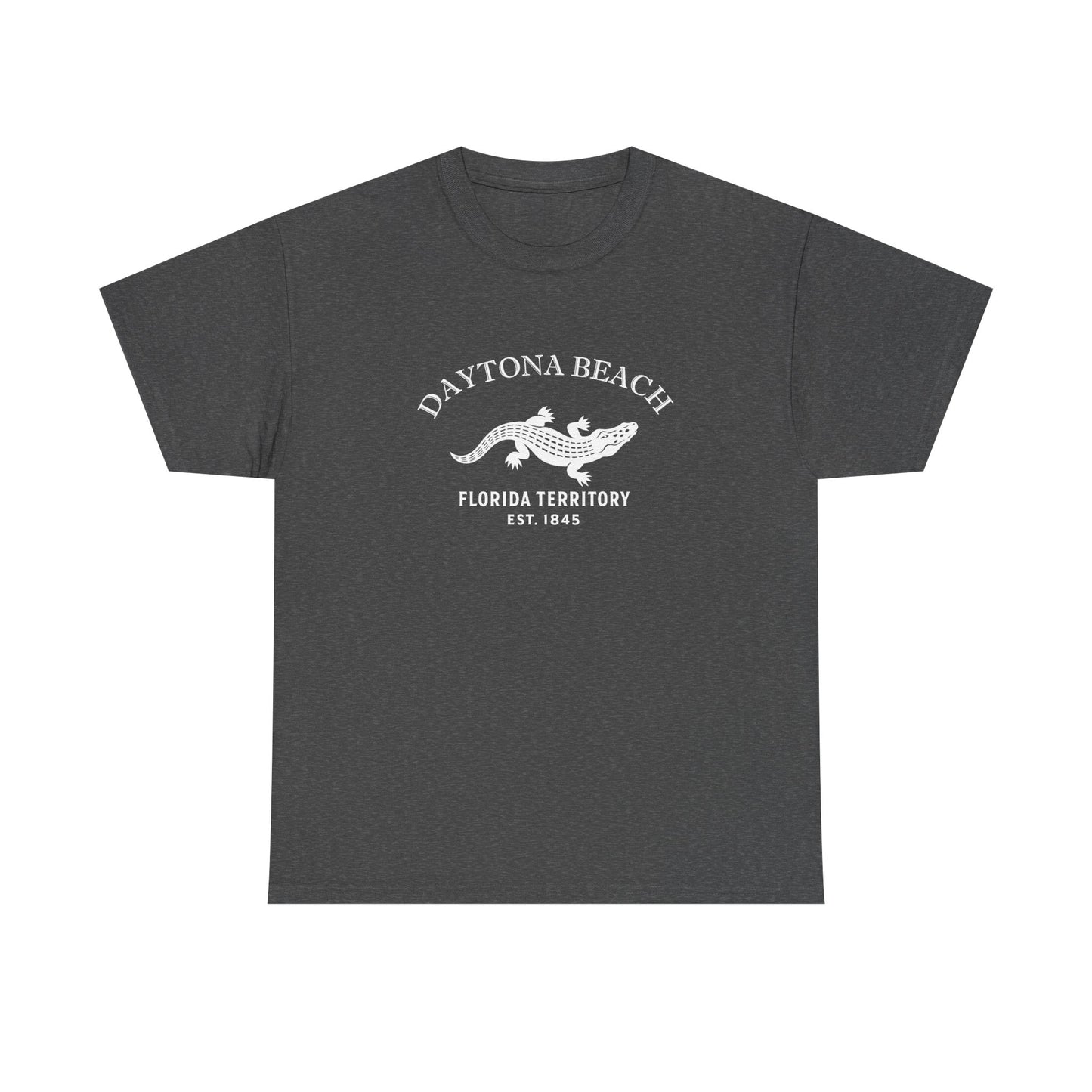 Daytona Beach Florida Vintage Retro Unisex Heavy Cotton Tee - White Logo