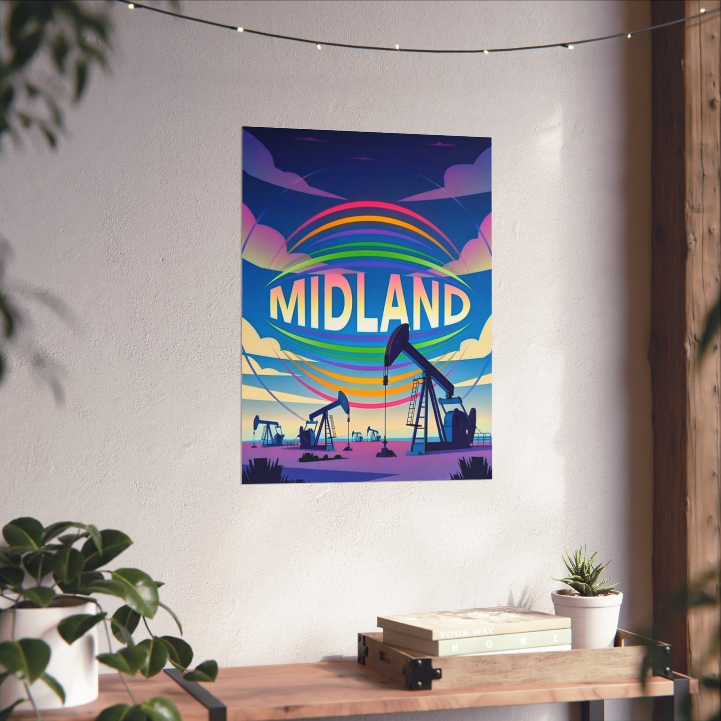 Midland Texas Vintage Retro Giclée Print Art Series Poster