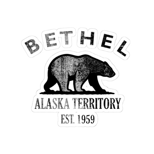 Bethel Alaska Vintage Retro Vinyl Sticker - Black Logo