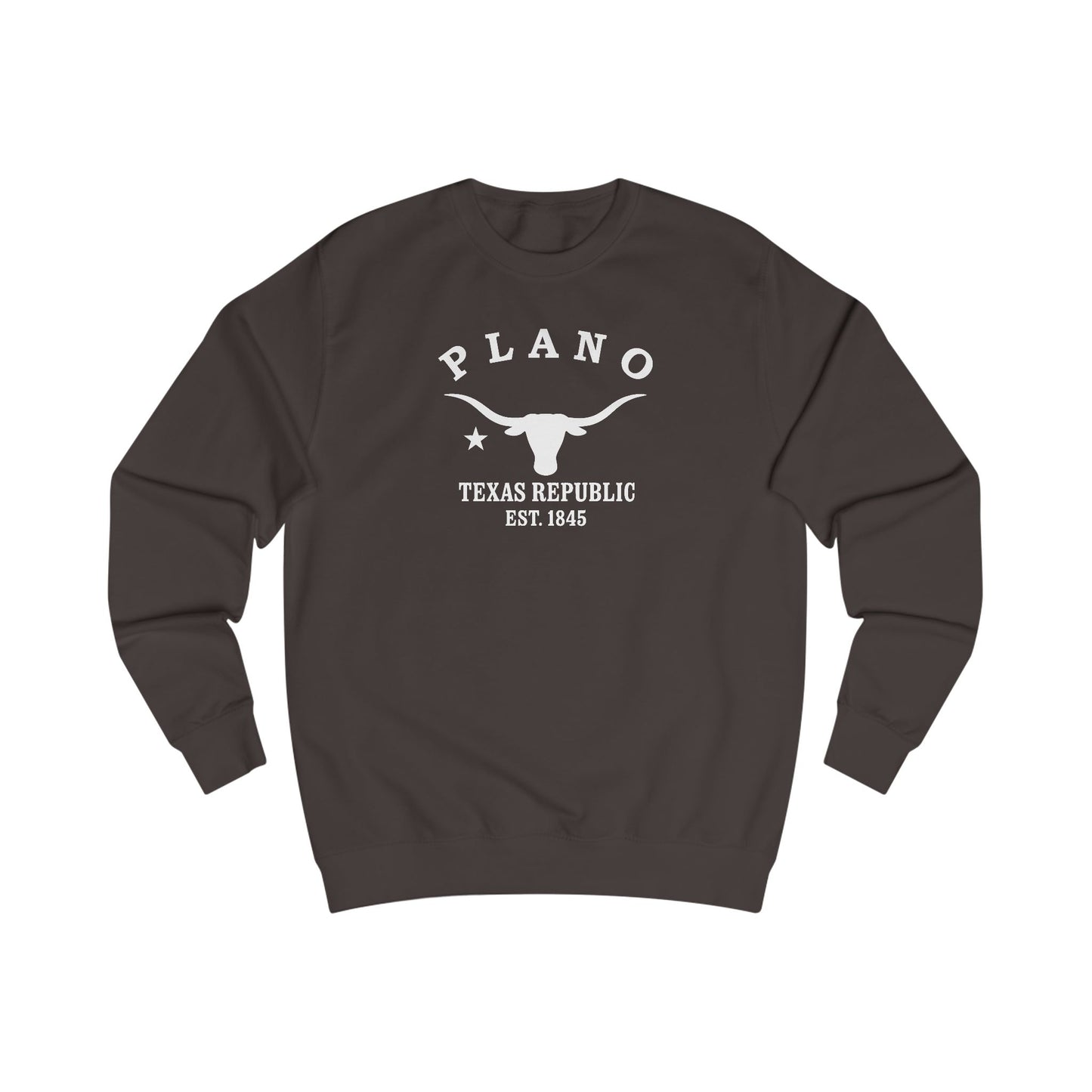 Plano Texas Vintage Retro Premium Crewneck Sweatshirt - White Logo - Bottle Green