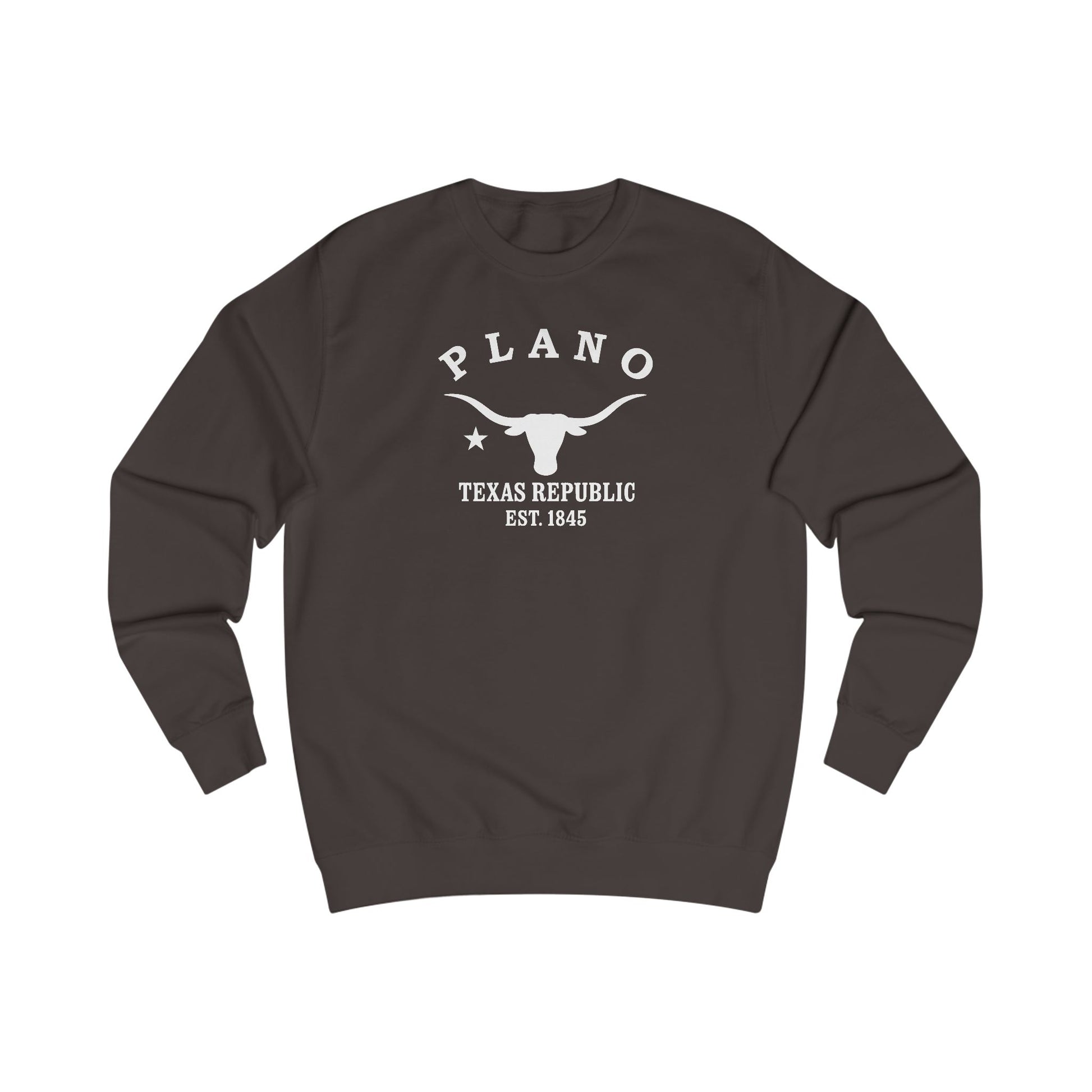 Plano Texas Vintage Retro Premium Crewneck Sweatshirt - White Logo - Bottle Green