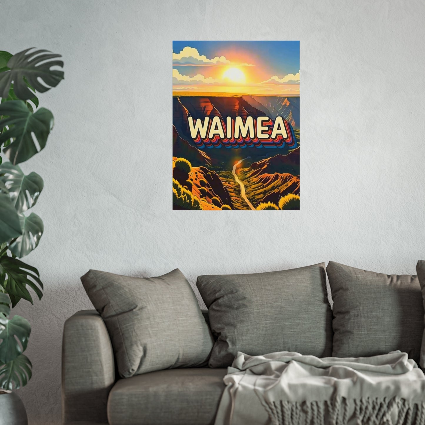Waimea Hawaii Vintage Retro Giclée Print Art Series Poster
