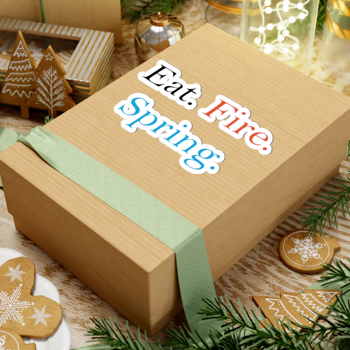 Eat Fire Spring Vinyl Sticker - Text Logo