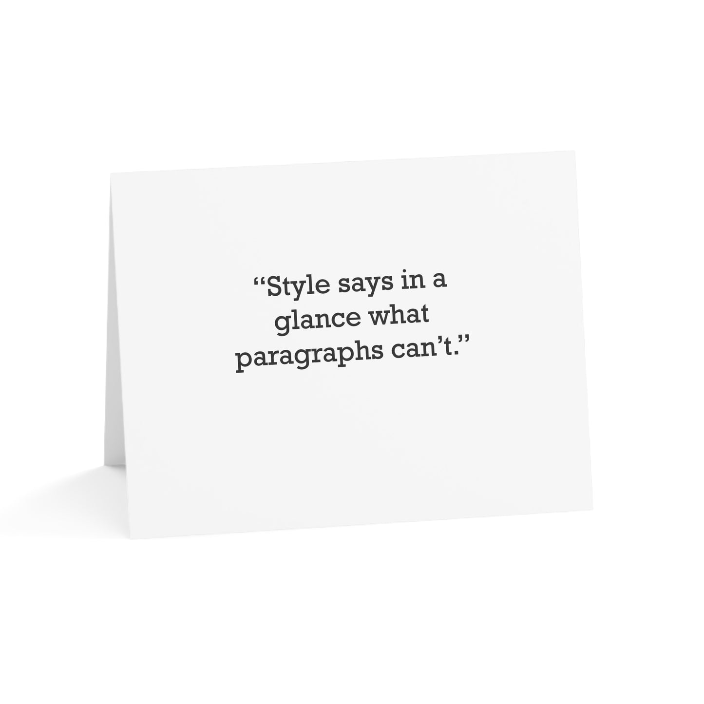 Quote 33 Style Says In Vintage Retro Thank You Card Set - Black Logo