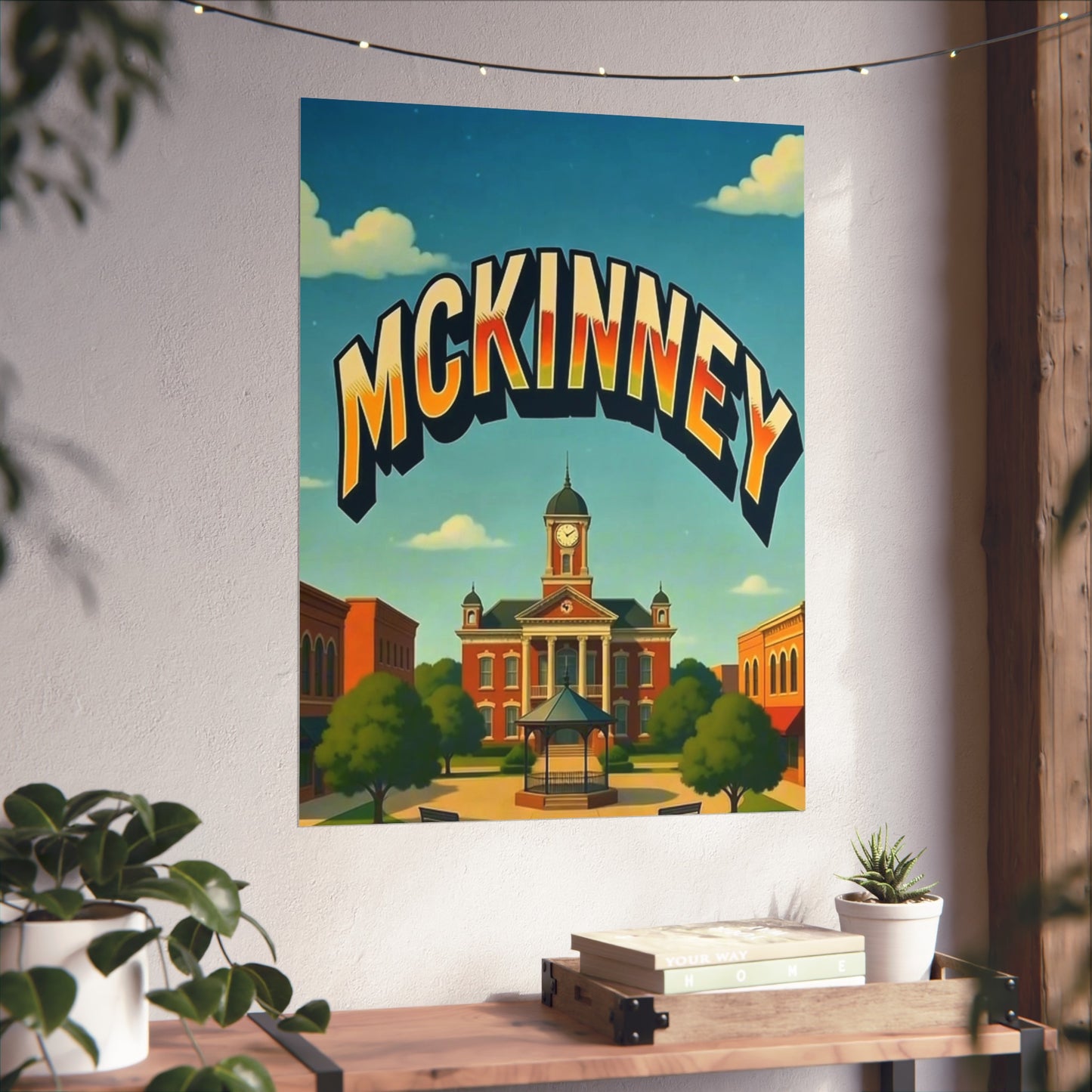 McKinney Texas Vintage Retro Giclée Print Art Series Poster
