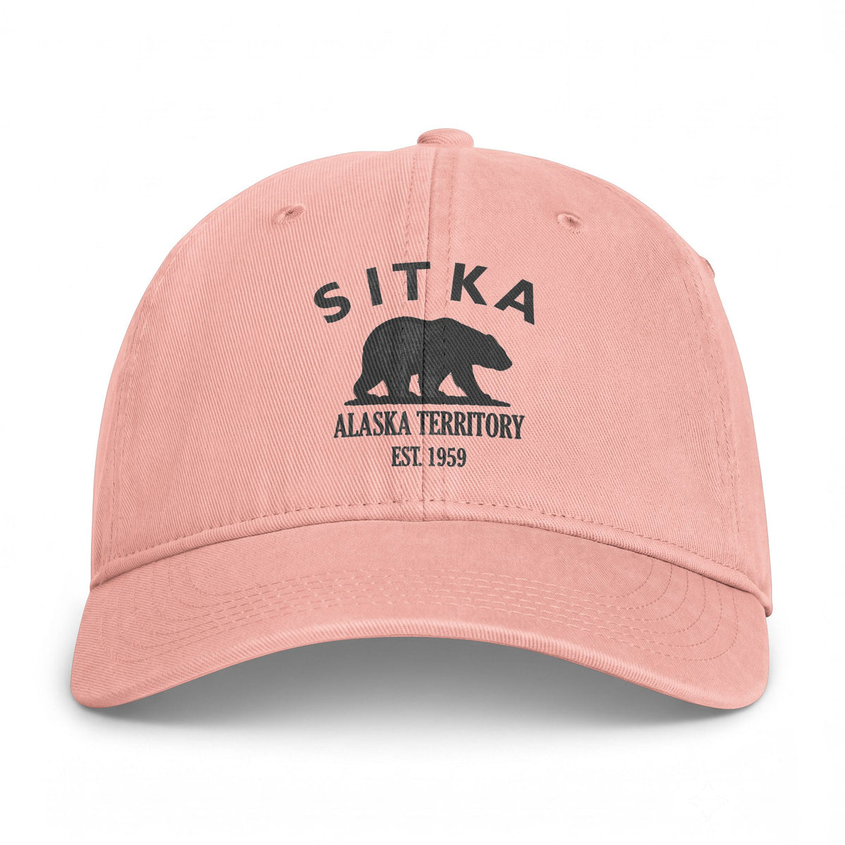 Sitka Alaska Distressed Cotton Cap - Charcoal Print Logo