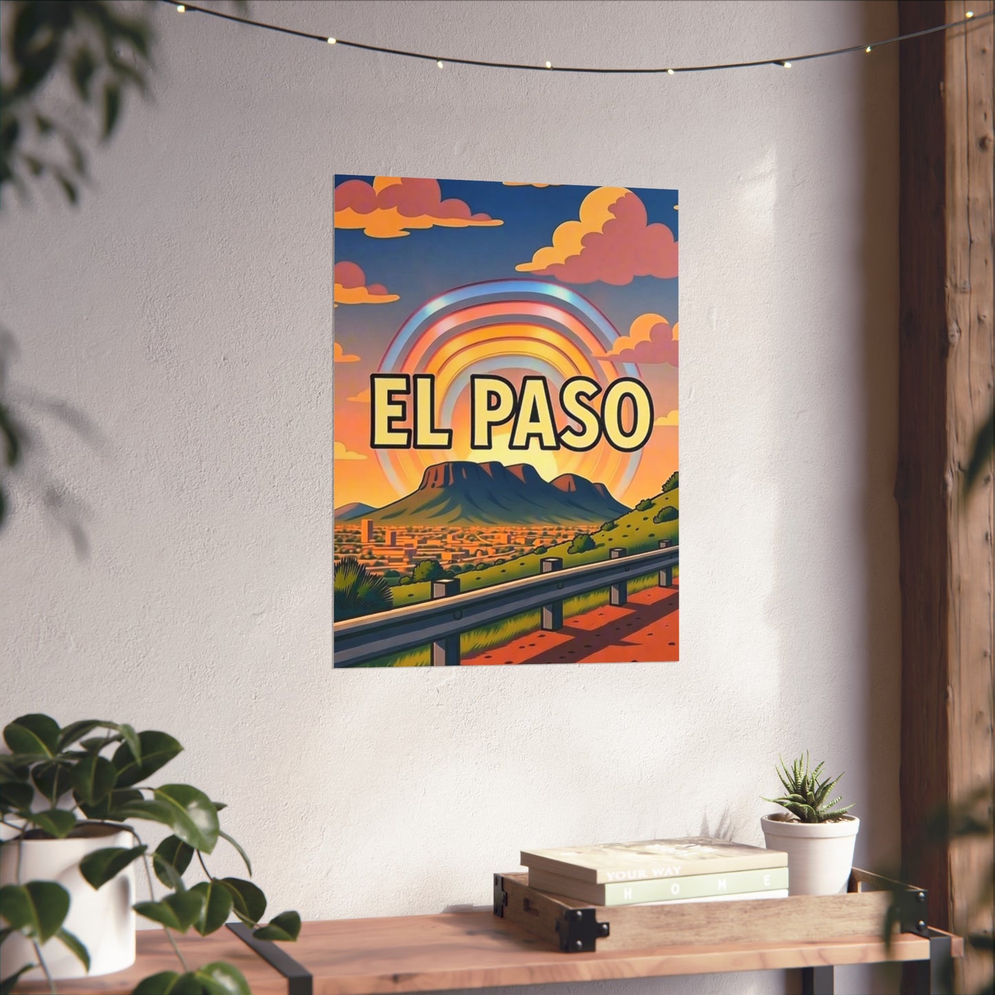 El Paso Texas Vintage Retro Giclée Print Art Series Poster