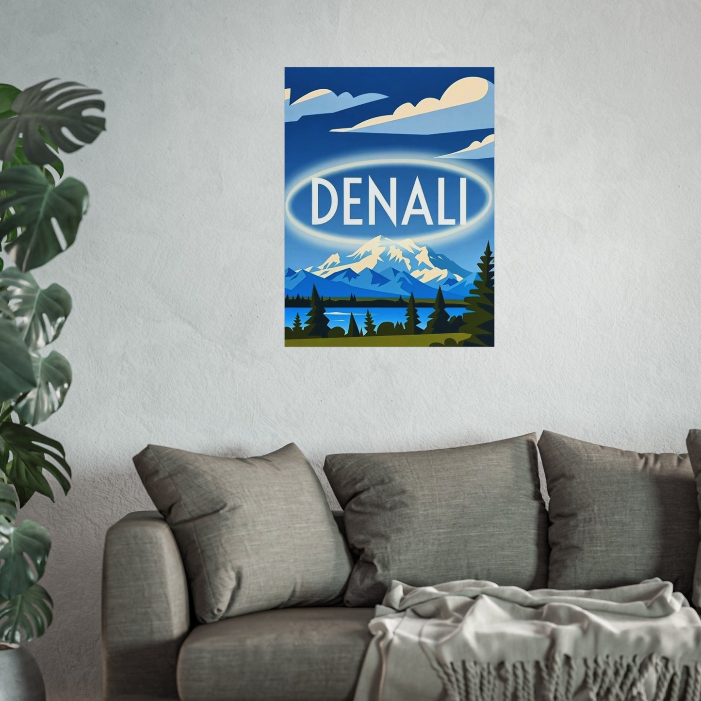 Denali Alaska Vintage Retro Giclée Print Art Series Poster