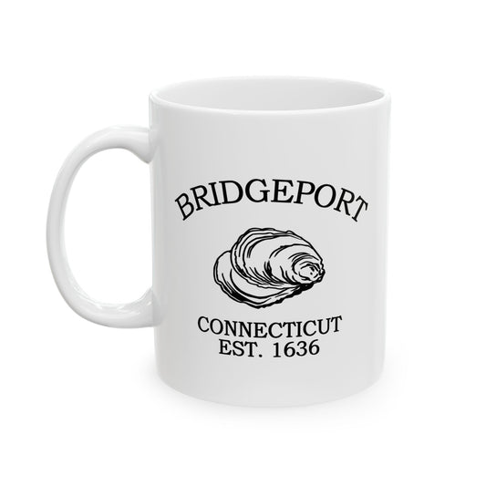 Bridgeport Connecticut Vintage Retro Ceramic Mug - Black Logo