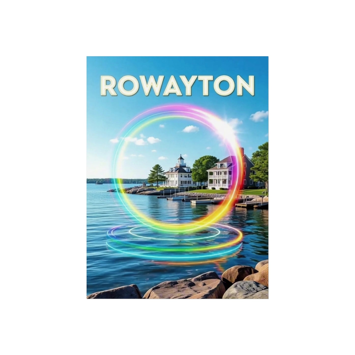 Rowayton Connecticut Vintage Retro Giclée Print Art Series Poster