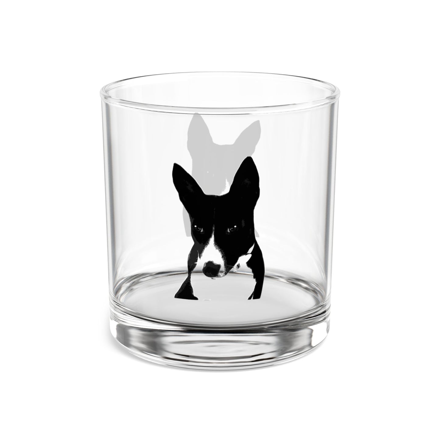 A Life Well Lived Basenji Retro Art Whisky Glass - Black Logo