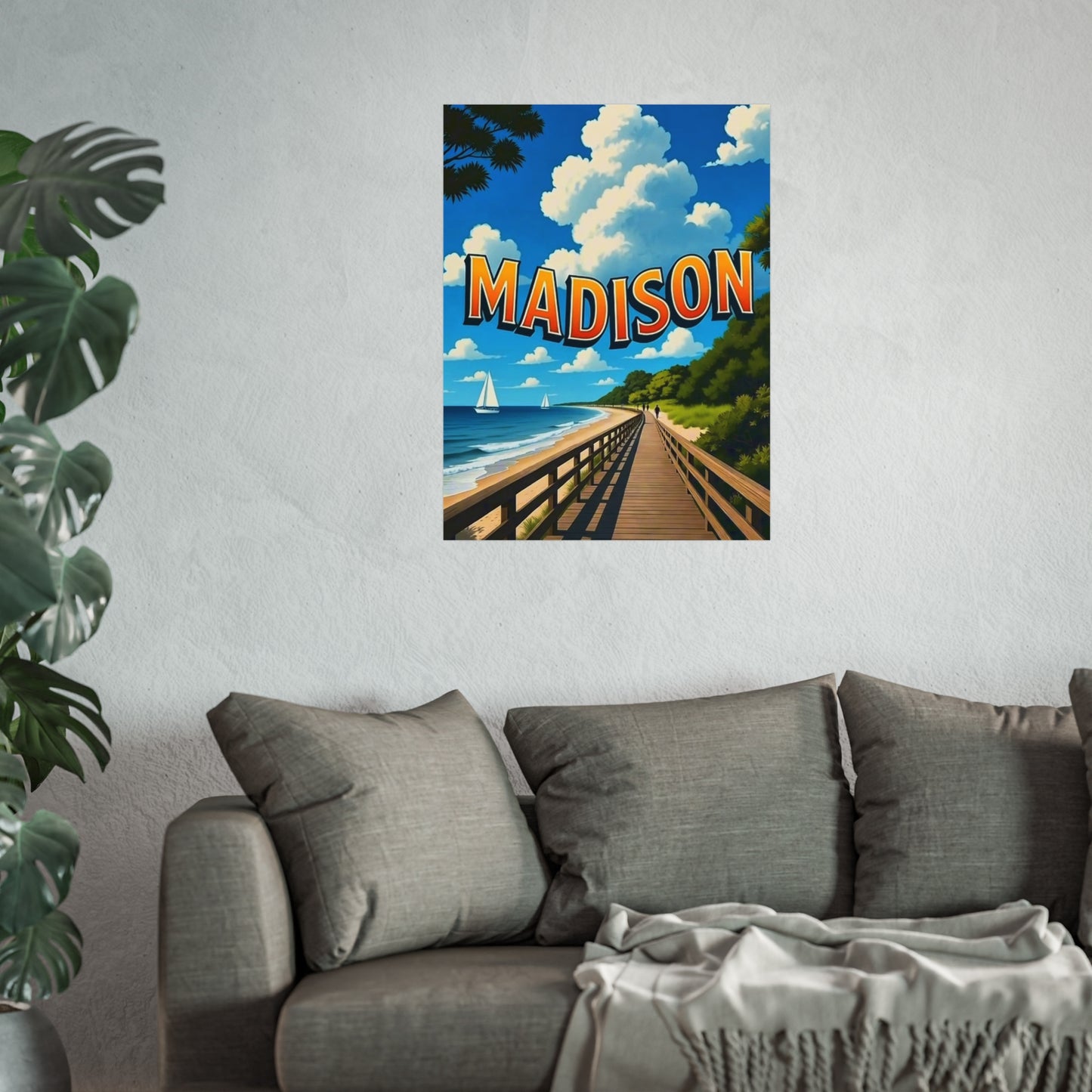 Madison Connecticut Vintage Retro Giclée Print Art Series Poster
