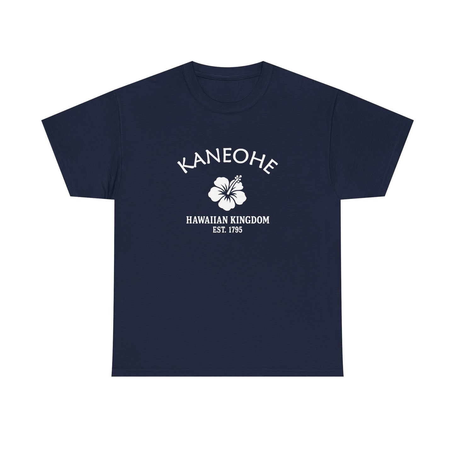 Kaneohe Hawaii Vintage Retro Unisex Heavy Cotton Tee - White Logo