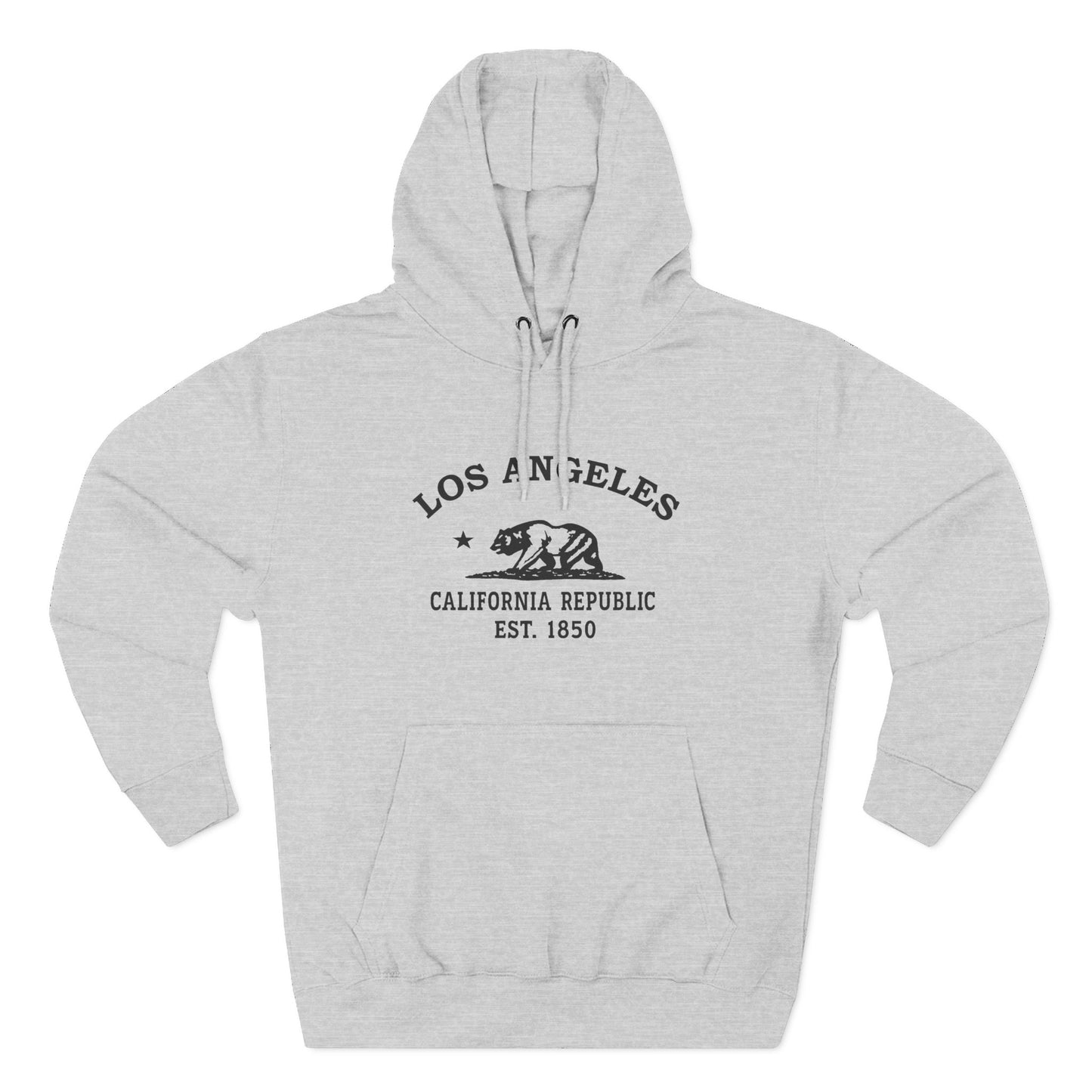 Los Angeles California Vintage Retro Unisex Heavy Cotton Hoodie - Black Logo